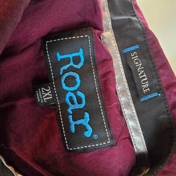 Roar Shirt Mens 2XL Red Button Up Embroidered Western Thick Stitch Rockabilly - Picture 6 of 6